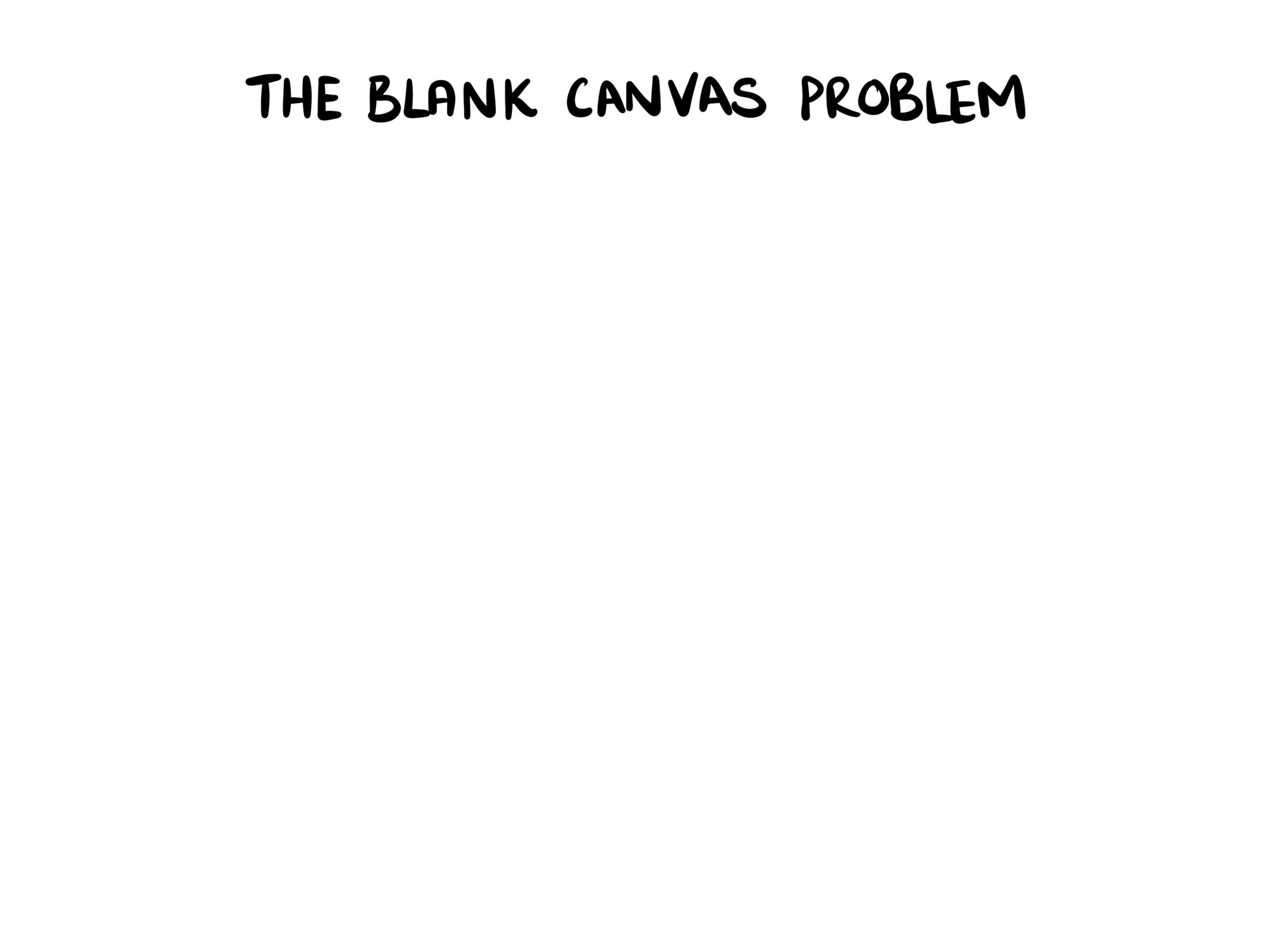 Brain food The blank canvas problem